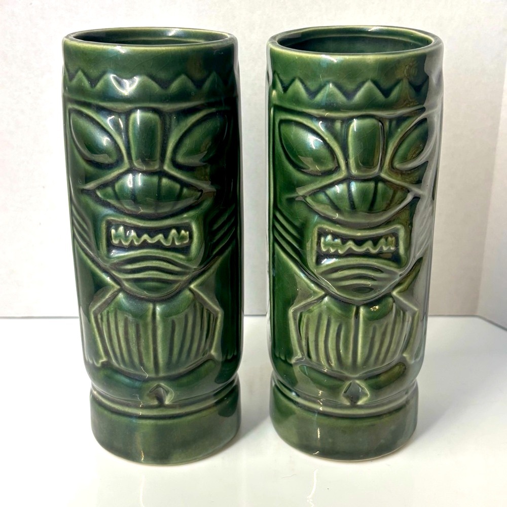 Rare! Vintage BarConic Tiki Mugs Set of 2 - Picture 3 of 7
